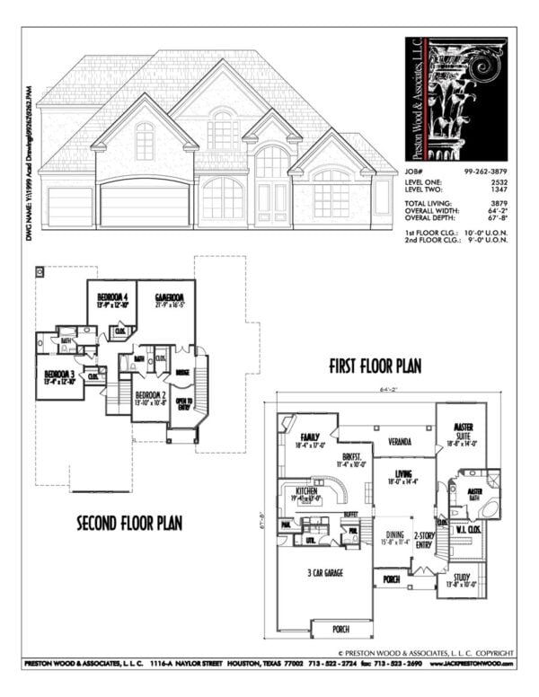 Two Story House Plan C9262