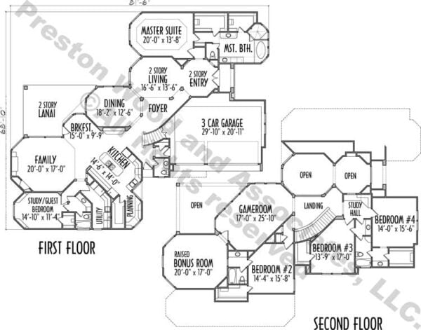 Two Story House Plan D1045