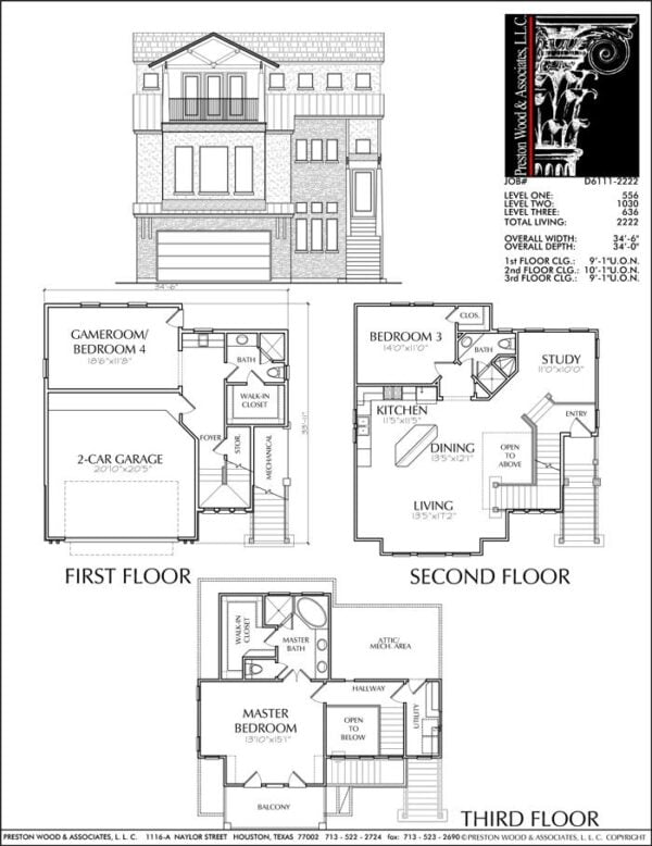 Townhouse Plan D6111-2222