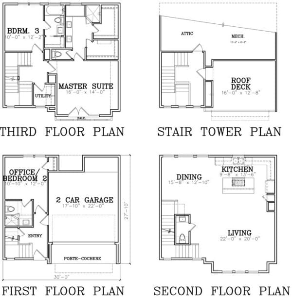 Townhouse Plan E4145-008