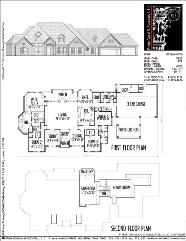 Two Story House Plan C5064