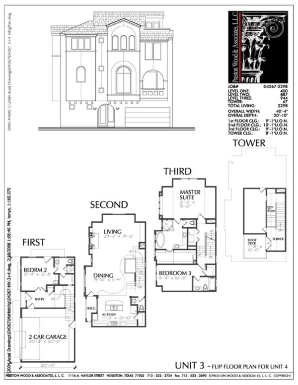 Townhouse Plan D4267 u3 & u6