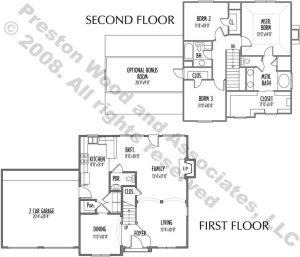 Two Story House Plan C5029