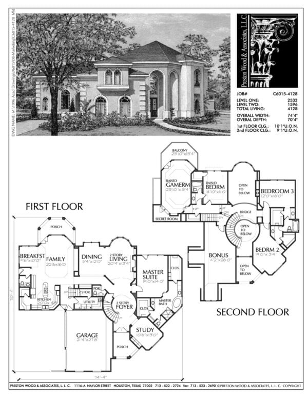 Two Story House Plan C6015