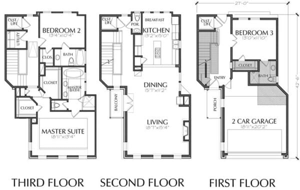 Townhouse Plan E0108 B1.3