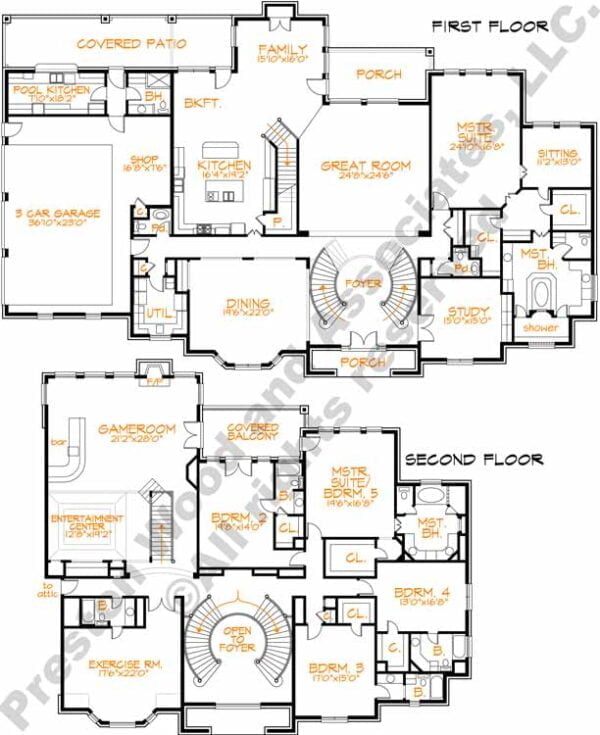 Two Story House Plan C4001