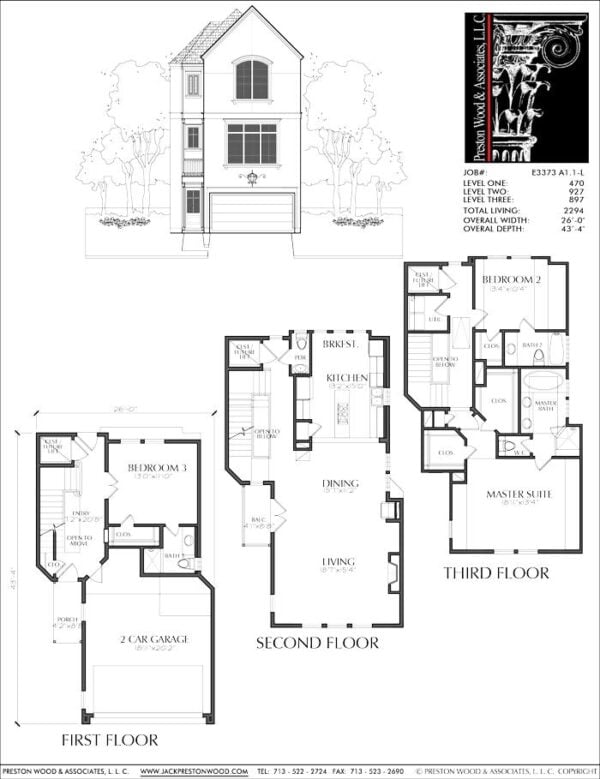 Townhouse Plan E3373 A1.1