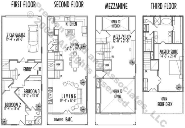 Duplex Townhome Plan C8271 u5