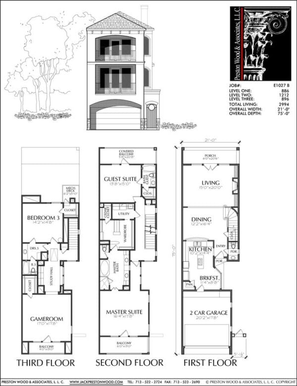 Townhouse Plan E1027 B