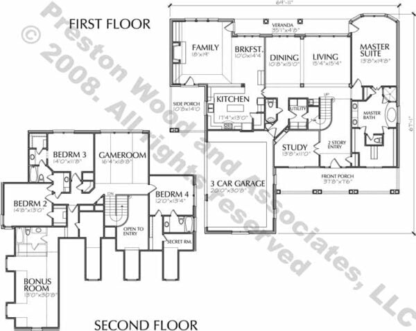 Two Story Home Plan C6309