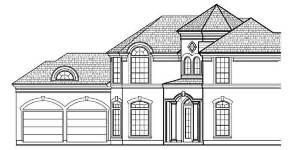 Two Story House Plan C7133
