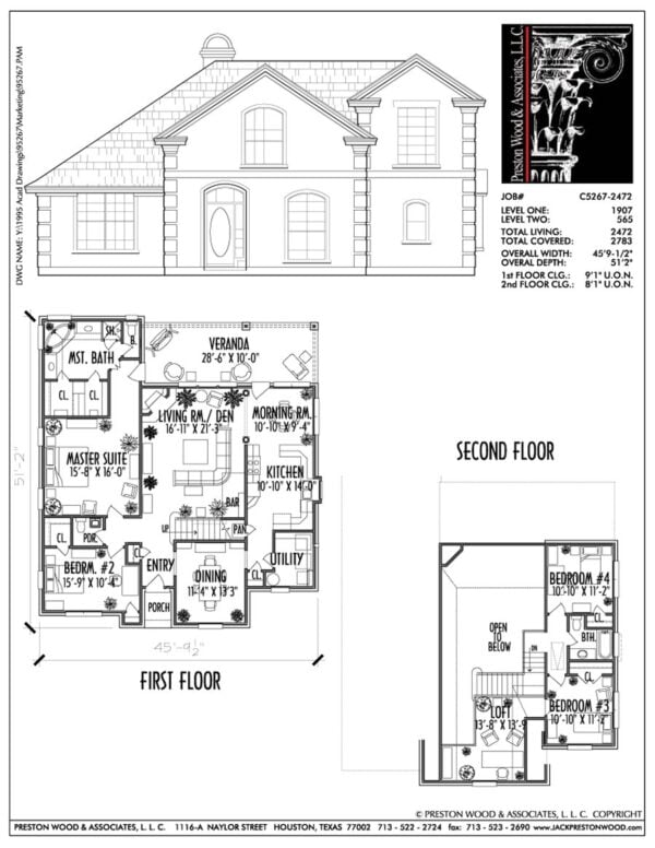 Two Story House Plan C5267