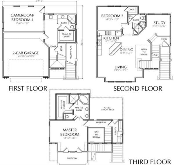 Townhouse Plan D6111-2222