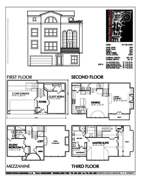 Townhouse Plan D1136