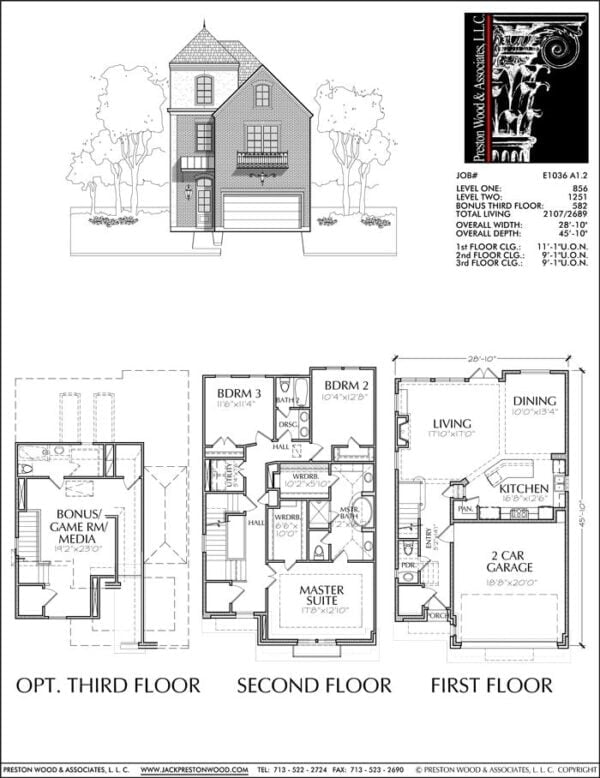 Townhouse Plan E1036 A1.2