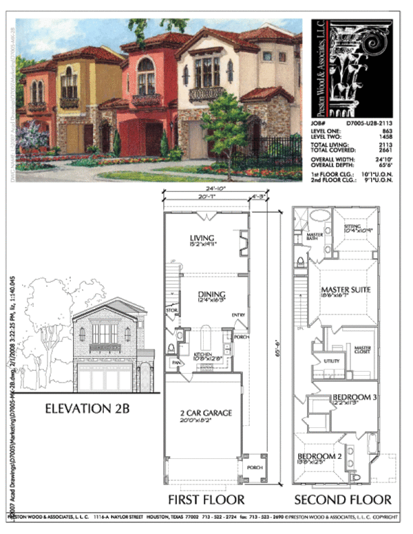 Townhouse Plan D7005 2B