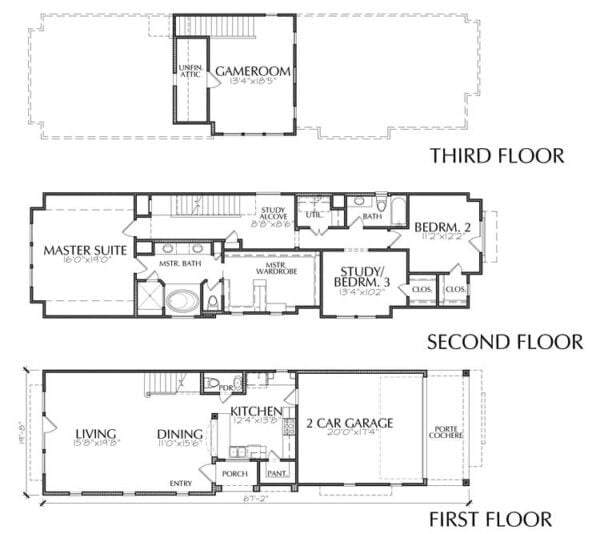 Townhouse Plan E2176 A1.1