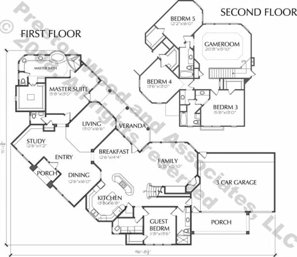 Two Story House Plan C8202