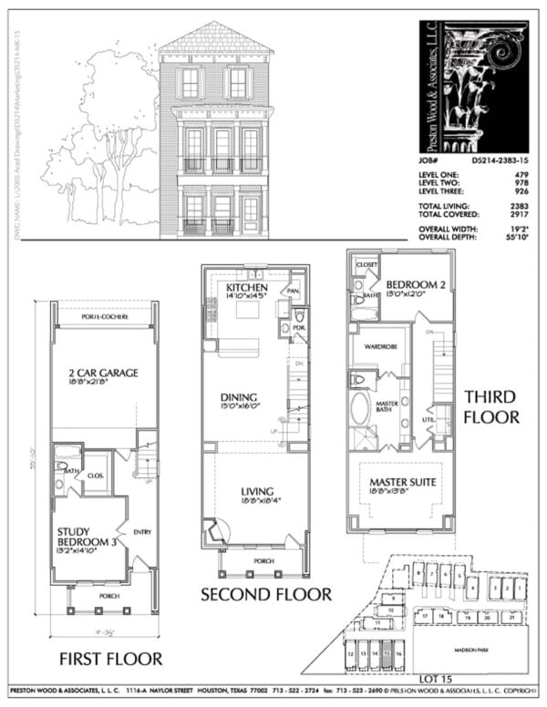 Townhouse Plan D5214-2383