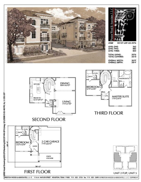 Townhouse Plan D2137 u2F-u5