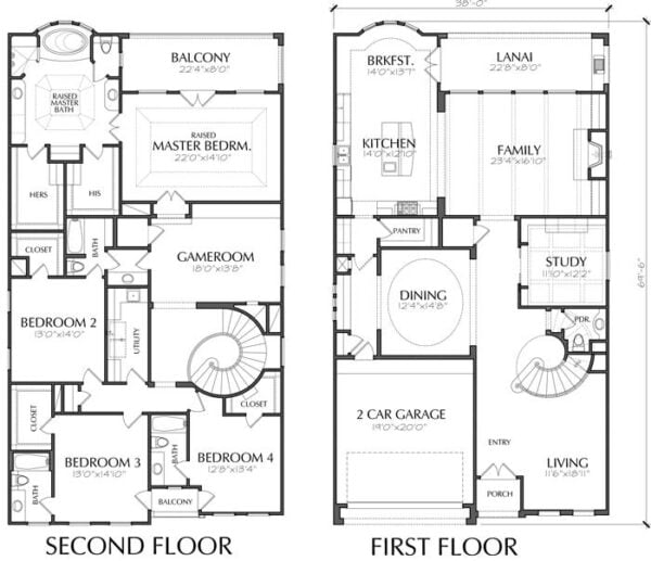 Two Story House Plan D6131