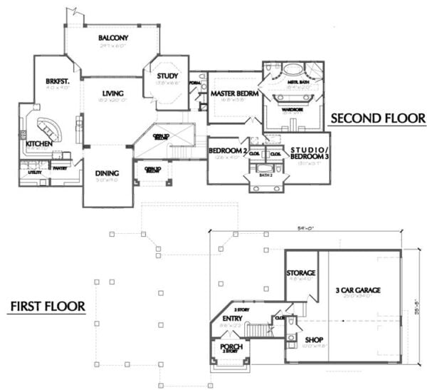 Two Story House Plan D4175