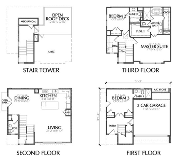 Townhouse Plan E2181 A1.2