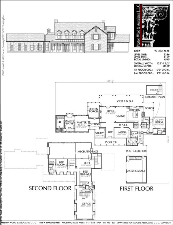 Two Story House Plan C7272