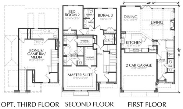 Townhouse Plan E1036 A1.2