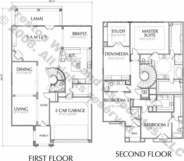 Two Story Home Plan D5091