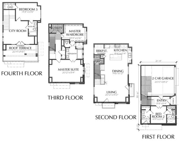 Townhouse Plan E2237 A1.3L