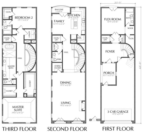 Townhouse Plan E1149 A