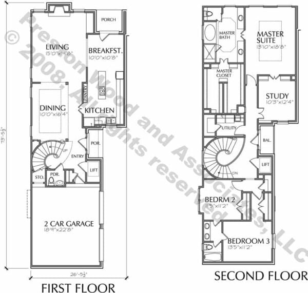 Two Story House Plan C8097