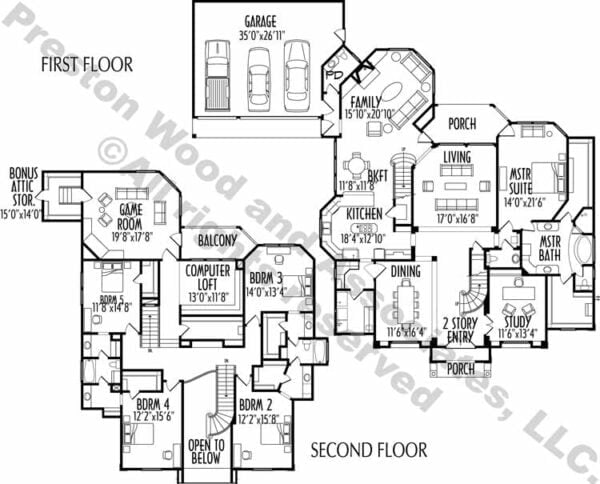 Two Story House Plan C4275