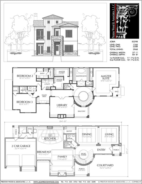 Two Story House Plan E3298