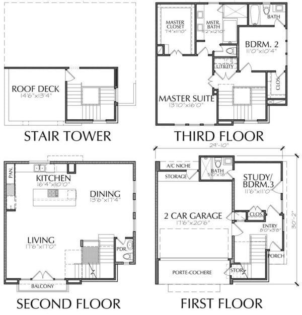 Townhouse Plan E5001 A1.1