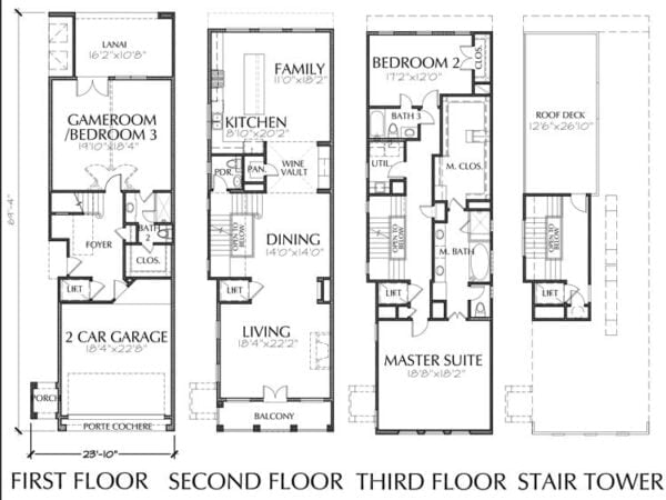 Townhouse Plan E2103 A1.1L