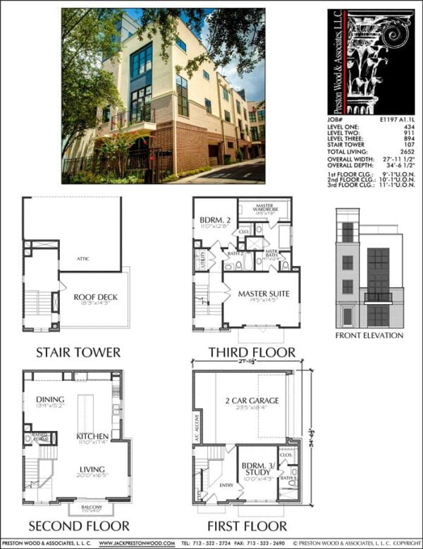 Townhouse Plan E1197 A1.1