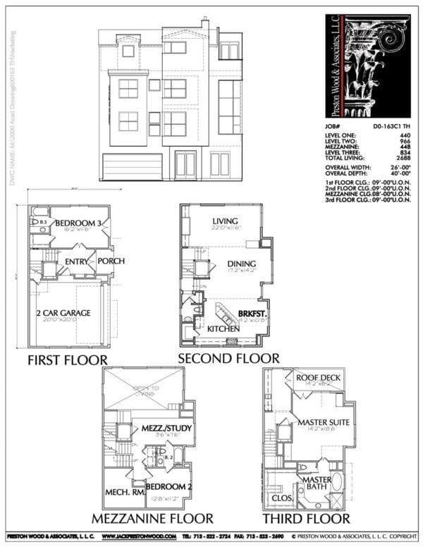 Townhouse Plan D0163 C1