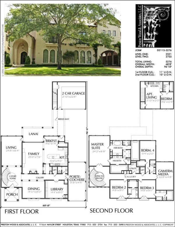 Two Story Home Design aD2115