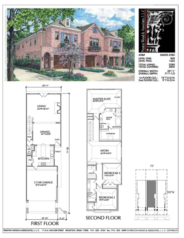 Townhouse Plan D6050 2285