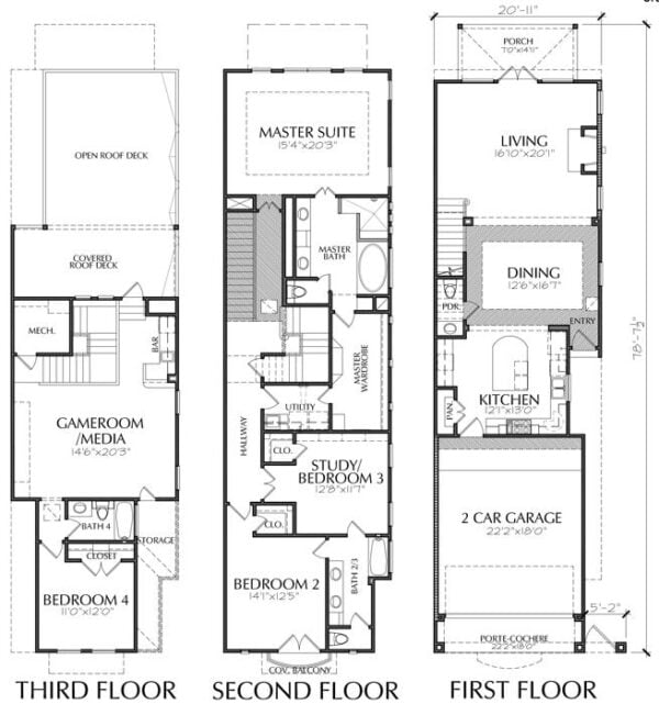 Townhouse Plan E1161 A2