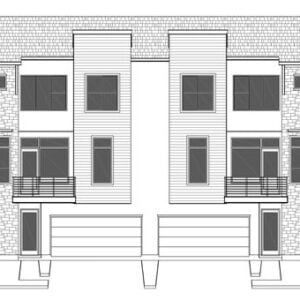 Duplex Townhouse Plan E1102 F1.1