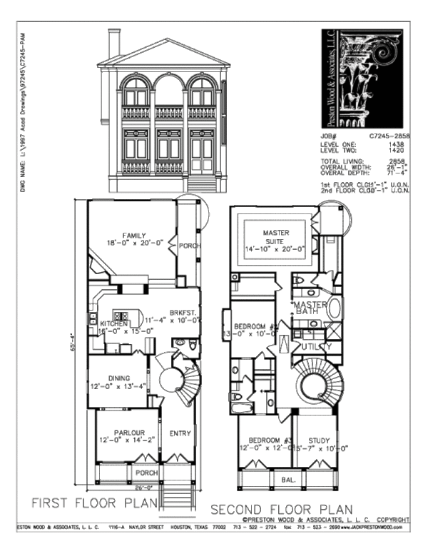 Urban House Plan C7245