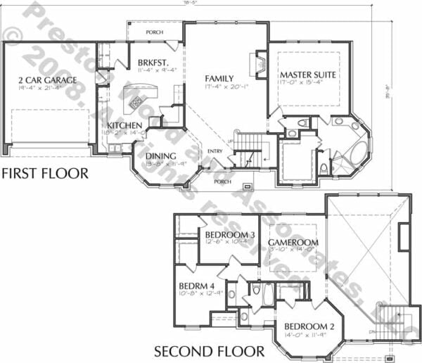 Two Story House Plan D3082