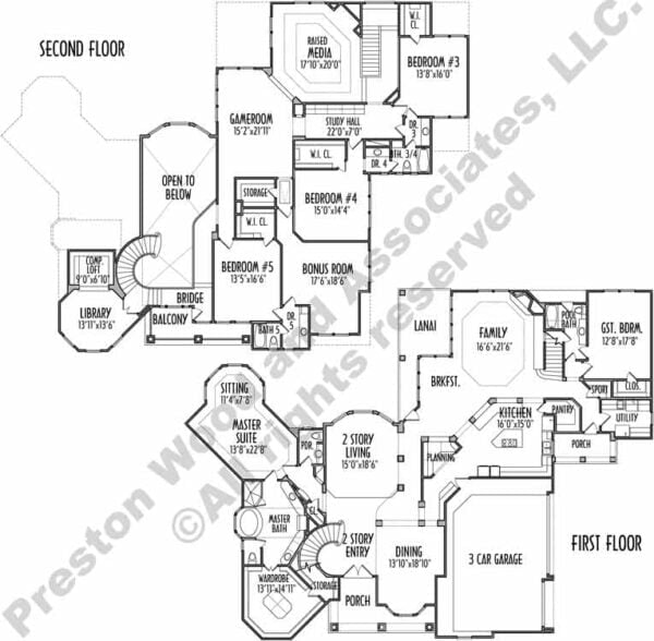 Two Story House Plan C8206