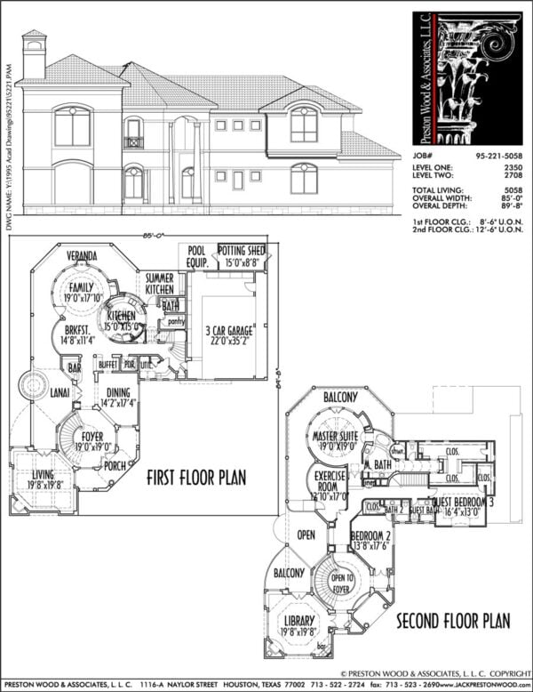 Two Story House Plan C5221