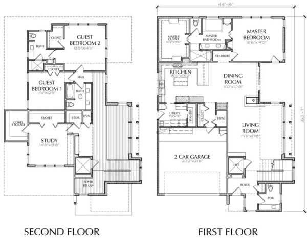Two Story House Plan E0219 A