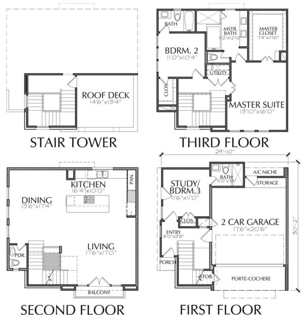 Townhouse Plan E5001 A1.1