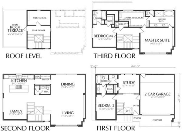 Townhouse Plan E0221 C